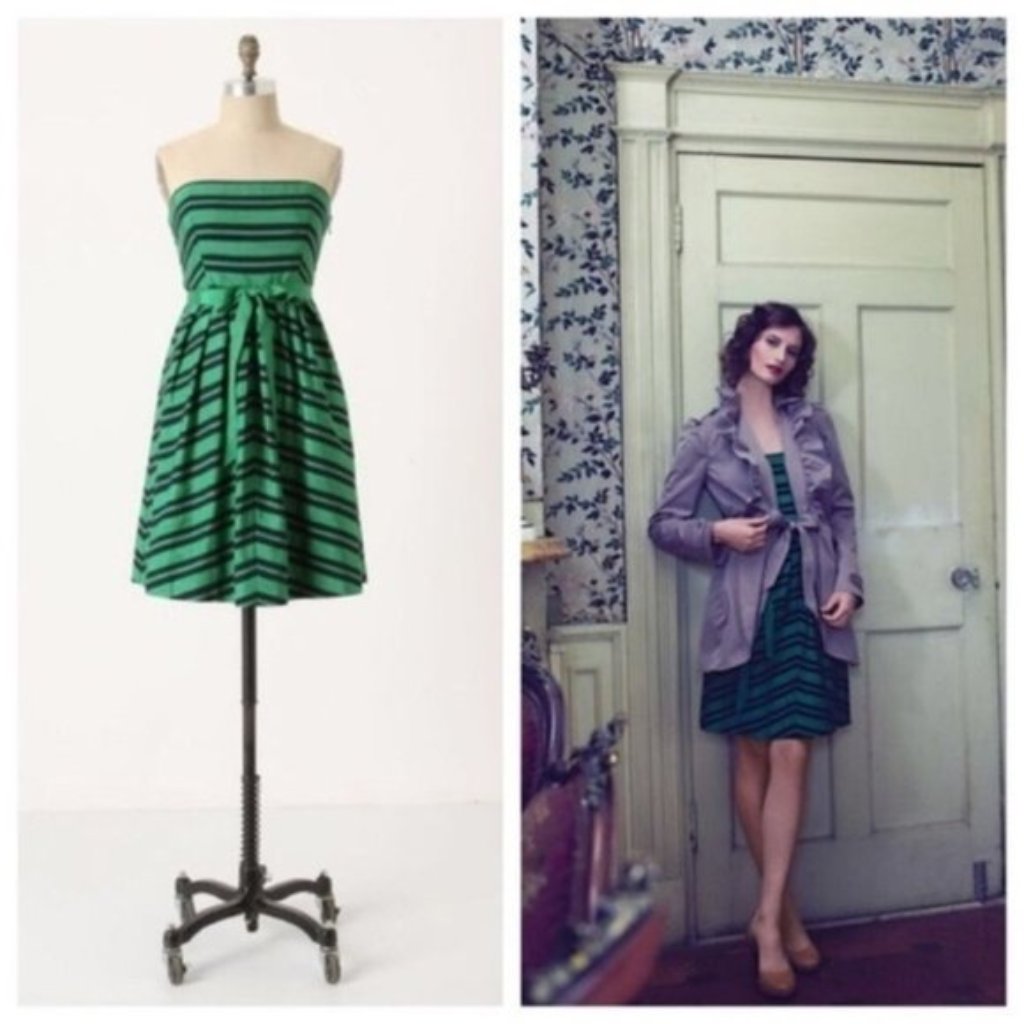 Anthro Moulinette Soeurs Grosgrain Peaks Dress